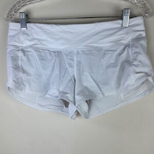 Lululemon Speed Up White Running Lined Shorts